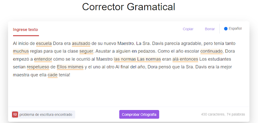 Corrector gramatical reescribirtextos.com